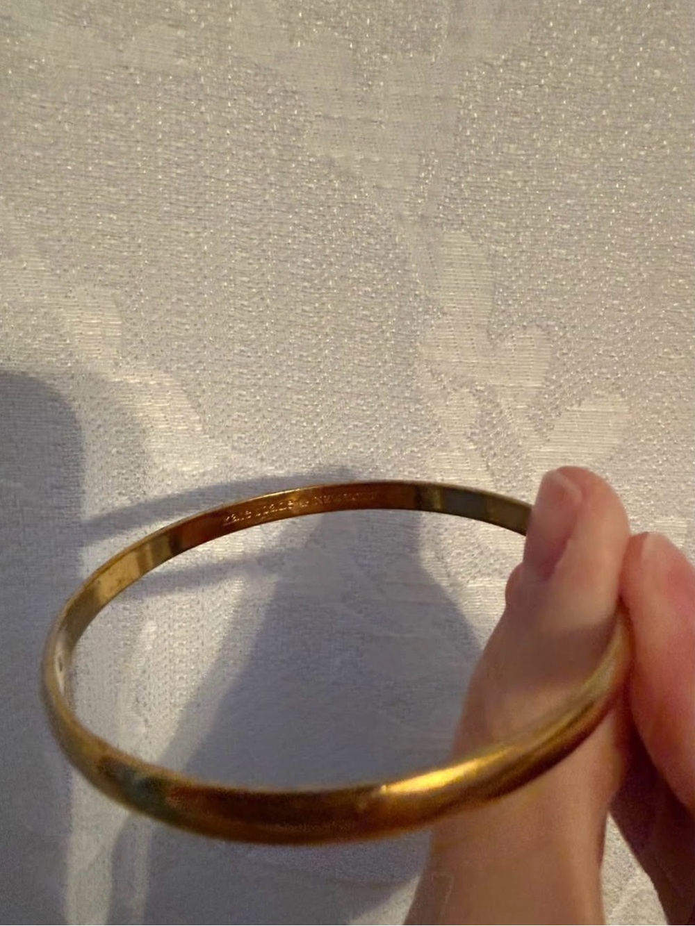 Gold Tone Slim Metal Bangle Bracelet Kate spade